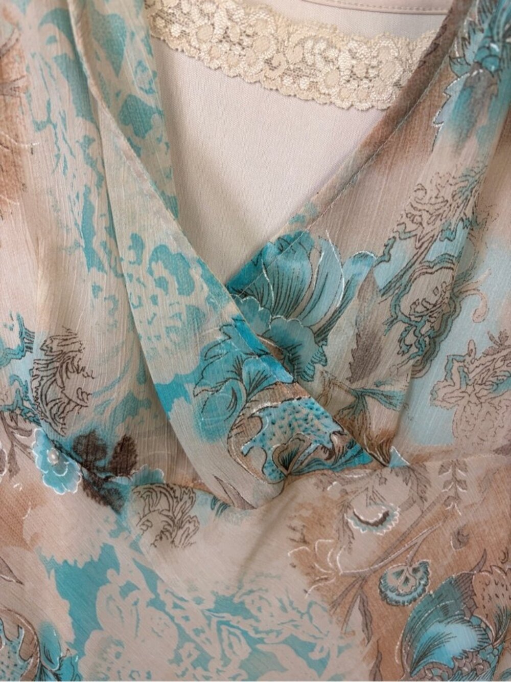 Vintage Y2K Womens Floral Midi Dress Size 10 Fairycore Boho Romantic Cottagecore - Picture 6 of 15